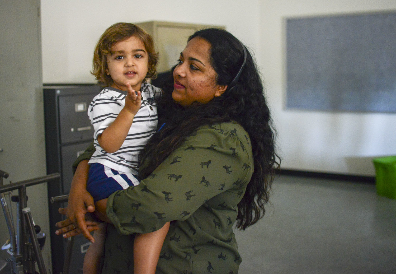 Prarthana Mohan with her son Cyrus